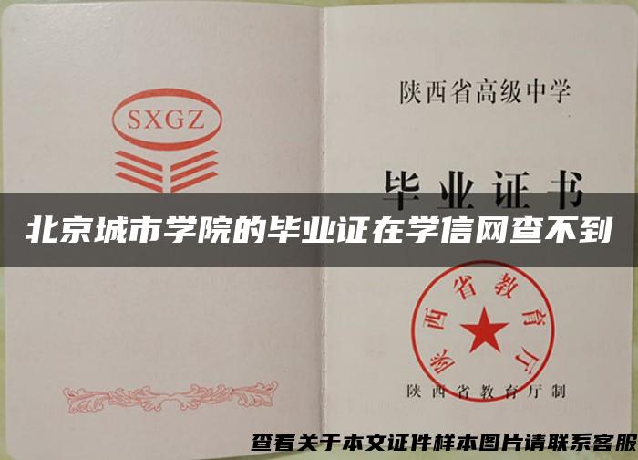 北京城市學院的畢業證在學信網查不到