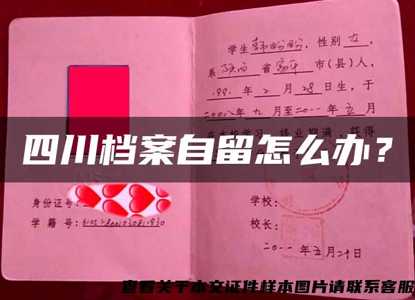 四川檔案自留怎么辦？