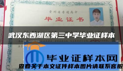 武漢東西湖區第三中學畢業證樣本
