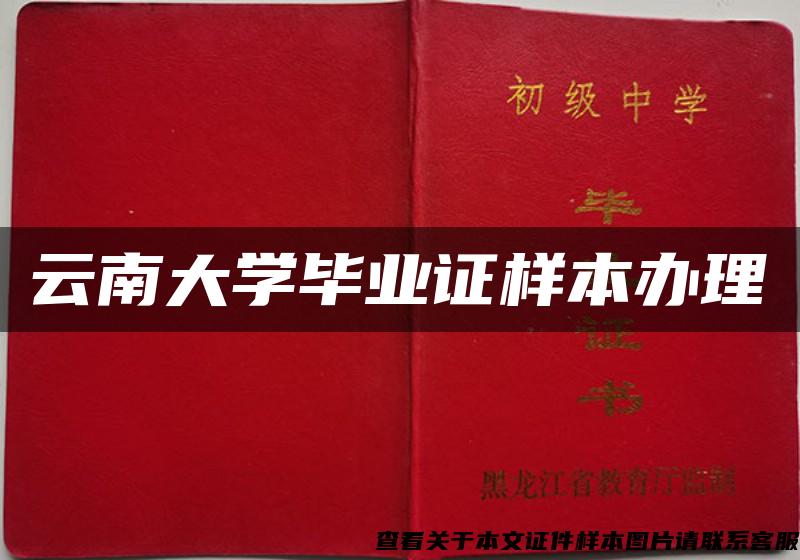 云南大學畢業證樣本辦理