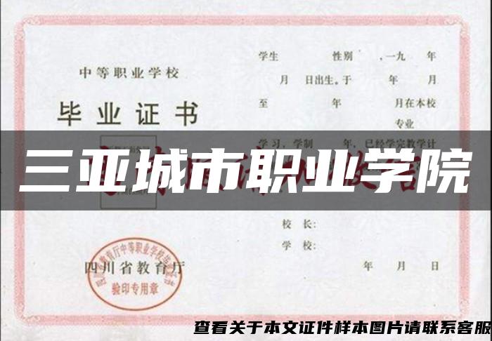 三亞城市職業學院