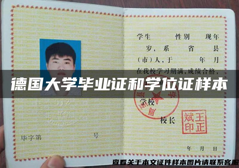 德國大學畢業證和學位證樣本