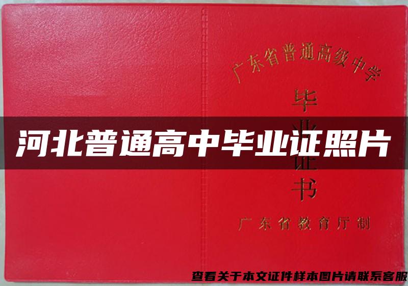河北普通高中畢業證照片