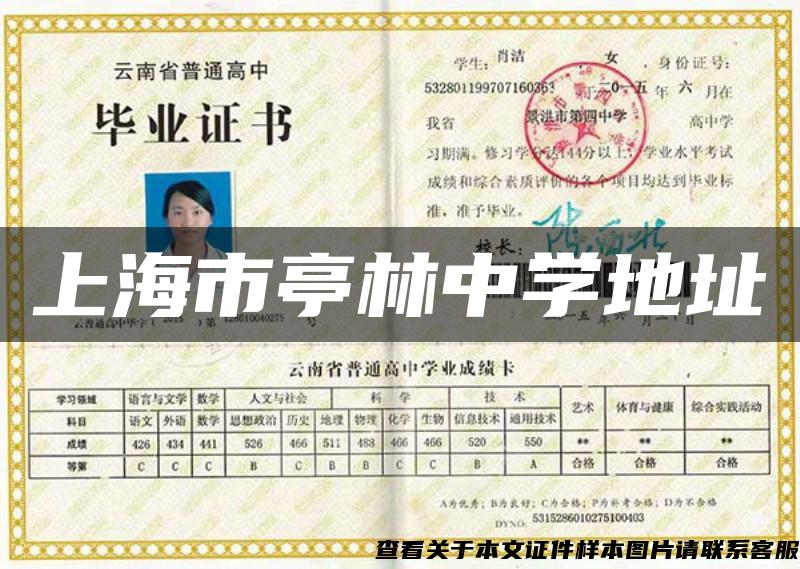 上海市亭林中學地址