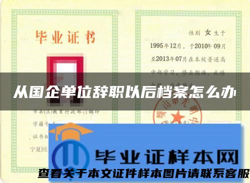 從國企單位辭職以后檔案怎么辦