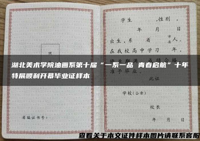 湖北美術學院油畫系第十屆“一系一品 青春啟航”十年特展順利開幕畢業證樣本