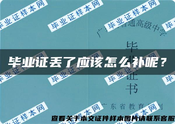 畢業證丟了應該怎么補呢？