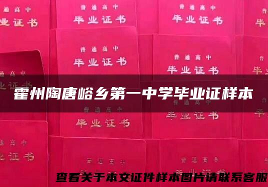 霍州陶唐峪鄉第一中學畢業證樣本