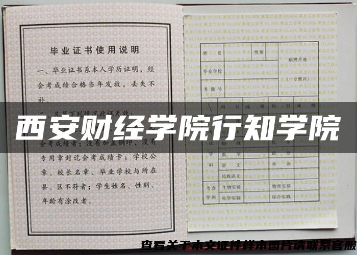 西安財經學院行知學院