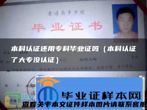 本科認證還用?？飘厴I證嗎（本科認證了大專沒認證）