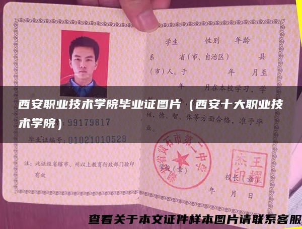 西安職業技術學院畢業證圖片（西安十大職業技術學院）