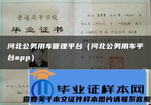 河北公務用車管理平臺（河北公務用車平臺app）