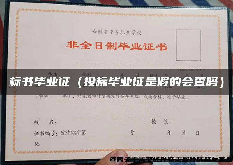 標書畢業證（投標畢業證是假的會查嗎）