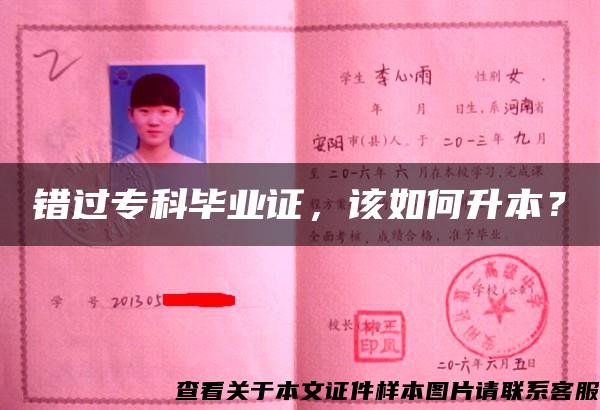 錯過?？飘厴I證，該如何升本？