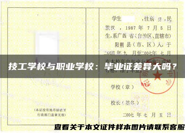 技工學校與職業學校：畢業證差異大嗎？