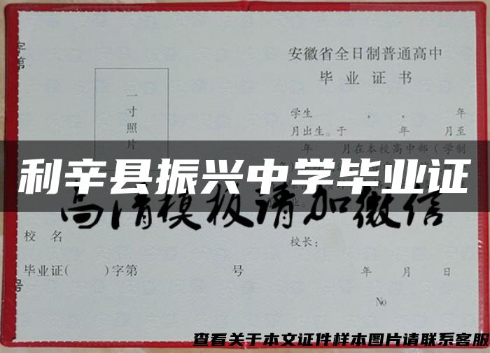 利辛縣振興中學畢業證