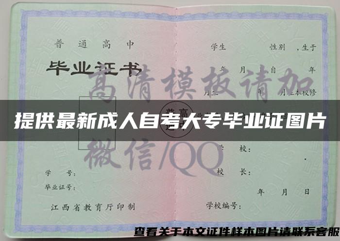 提供最新成人自考大專畢業證圖片