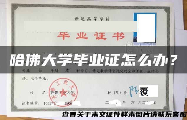 哈佛大學畢業證怎么辦？