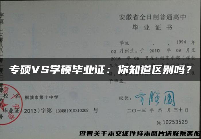 專碩VS學碩畢業證：你知道區別嗎？