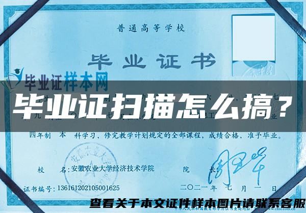 畢業證掃描怎么搞？