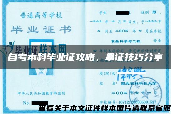 自考本科畢業證攻略，拿證技巧分享