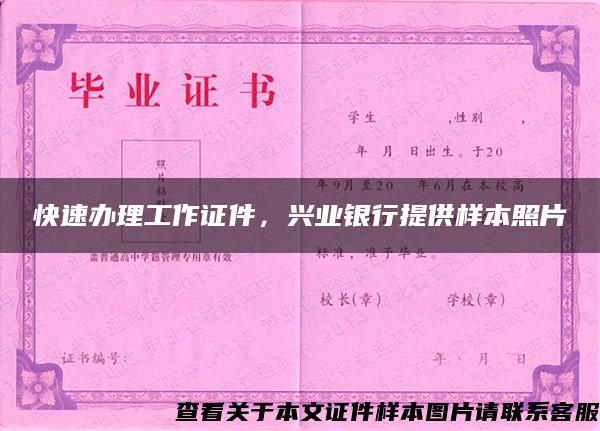 快速辦理工作證件，興業銀行提供樣本照片