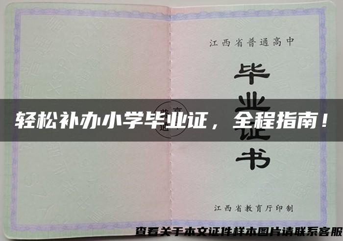 輕松補辦小學畢業證，全程指南！