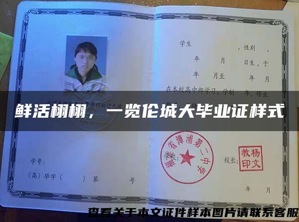 鮮活栩栩，一覽倫城大畢業證樣式