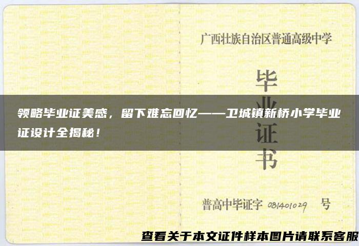 領略畢業證美感，留下難忘回憶——衛城鎮新橋小學畢業證設計全揭秘！