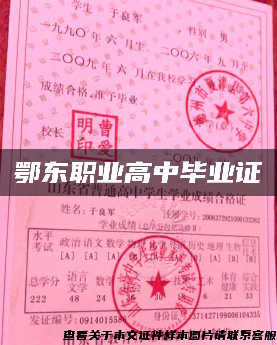 鄂東職業高中畢業證