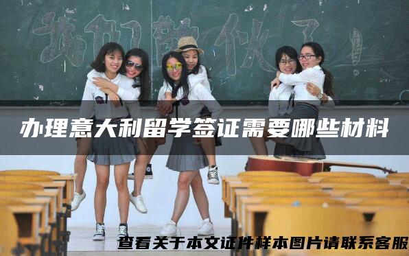 辦理意大利留學簽證需要哪些材料