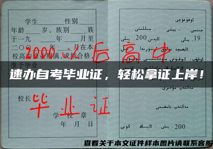 速辦自考畢業證，輕松拿證上岸！