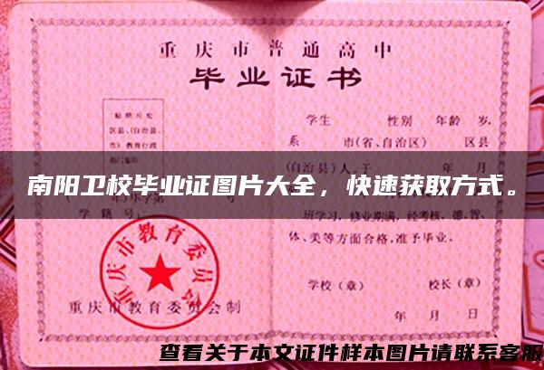 南陽衛校畢業證圖片大全，快速獲取方式。
