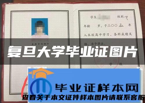復旦大學畢業證圖片