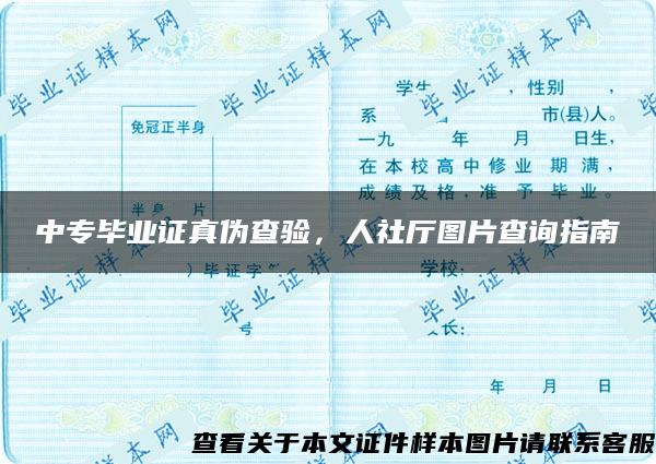 中專畢業證真偽查驗，人社廳圖片查詢指南