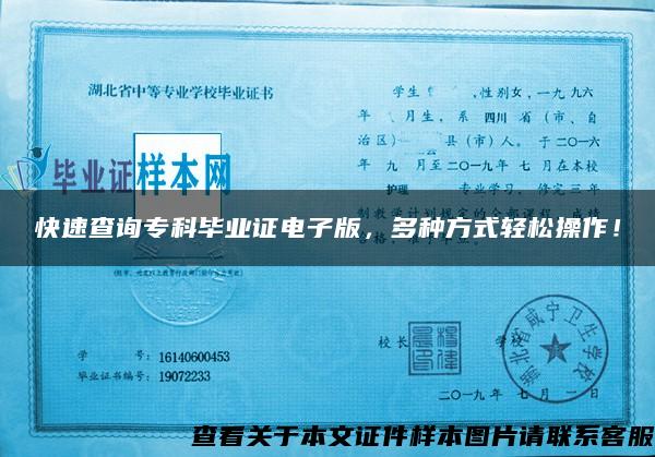 快速查詢?？飘厴I證電子版，多種方式輕松操作！