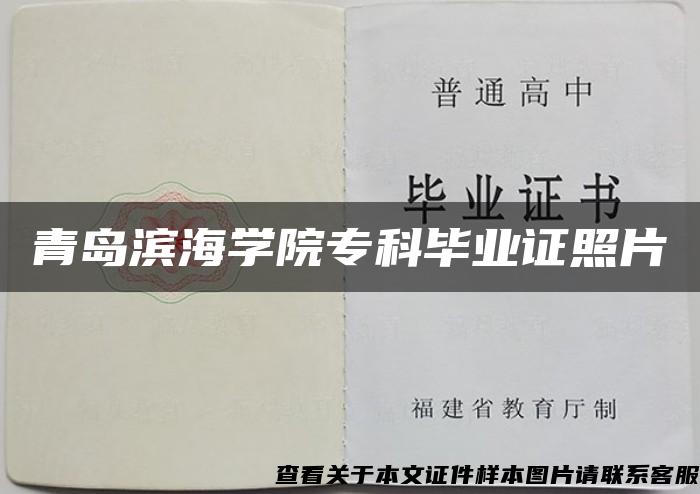 青島濱海學院?？飘厴I證照片