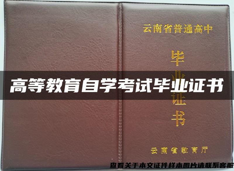 高等教育自學考試畢業證書
