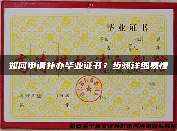 如何申請補辦畢業證書？步驟詳細易懂