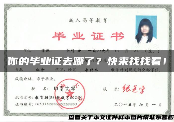 你的畢業證去哪了？快來找找看！