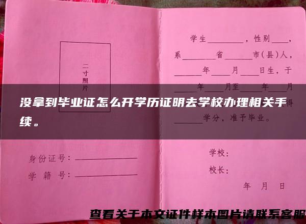 沒拿到畢業證怎么開學歷證明去學校辦理相關手續。