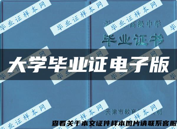 大學畢業證電子版