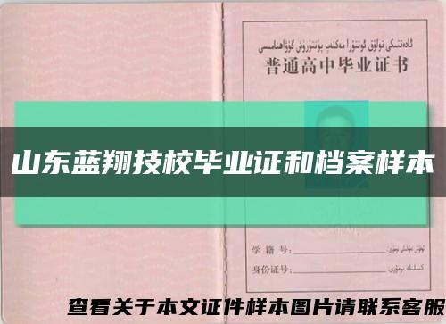 山東藍翔技校畢業證和檔案樣本縮略圖