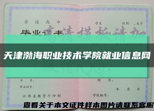 天津渤海職業技術學院就業信息網縮略圖