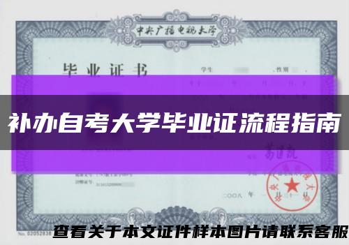 補辦自考大學畢業證流程指南縮略圖
