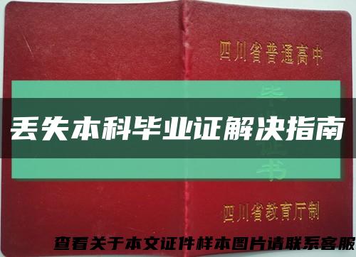 丟失本科畢業證解決指南縮略圖