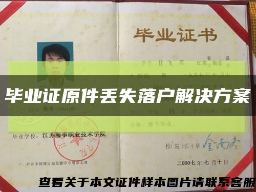 畢業證原件丟失落戶解決方案縮略圖