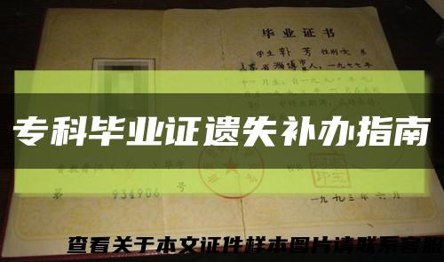 ?？飘厴I證遺失補辦指南縮略圖