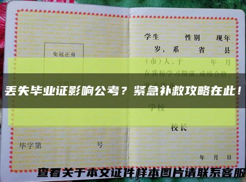 丟失畢業證影響公考？緊急補救攻略在此！縮略圖