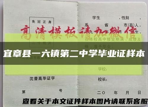 宜章縣一六鎮第二中學畢業證樣本縮略圖
